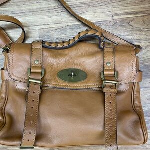 Mulberry Tan and Black Leather Bag